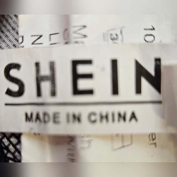 SHEIN Black and White Checker Midi Dress - Picture 5 of 6